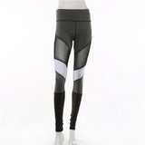 Mesh Fabric Patchwork Leggings