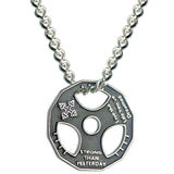 Dumbbell Plate Pendant Steel Chain