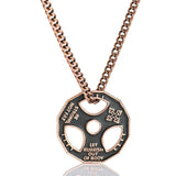 Dumbbell Plate Pendant Steel Chain