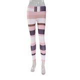 High waisted striped leggings