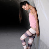 High waisted striped leggings